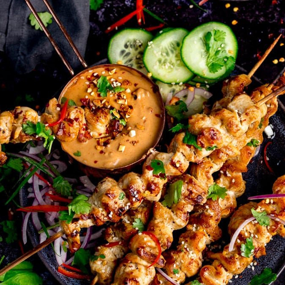 Thai Peanut Satay Satay Marinade For Chicken Skewers Food Mini