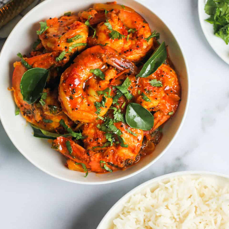 Prawns in Red Curry Sauce